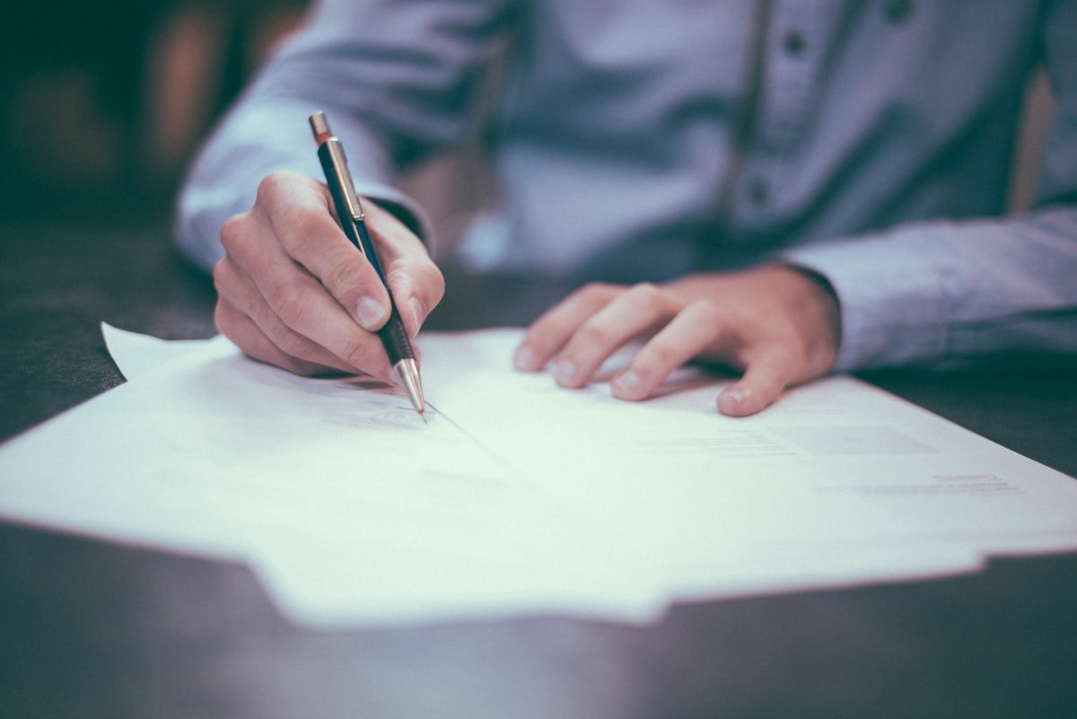 Financial documents and calculator